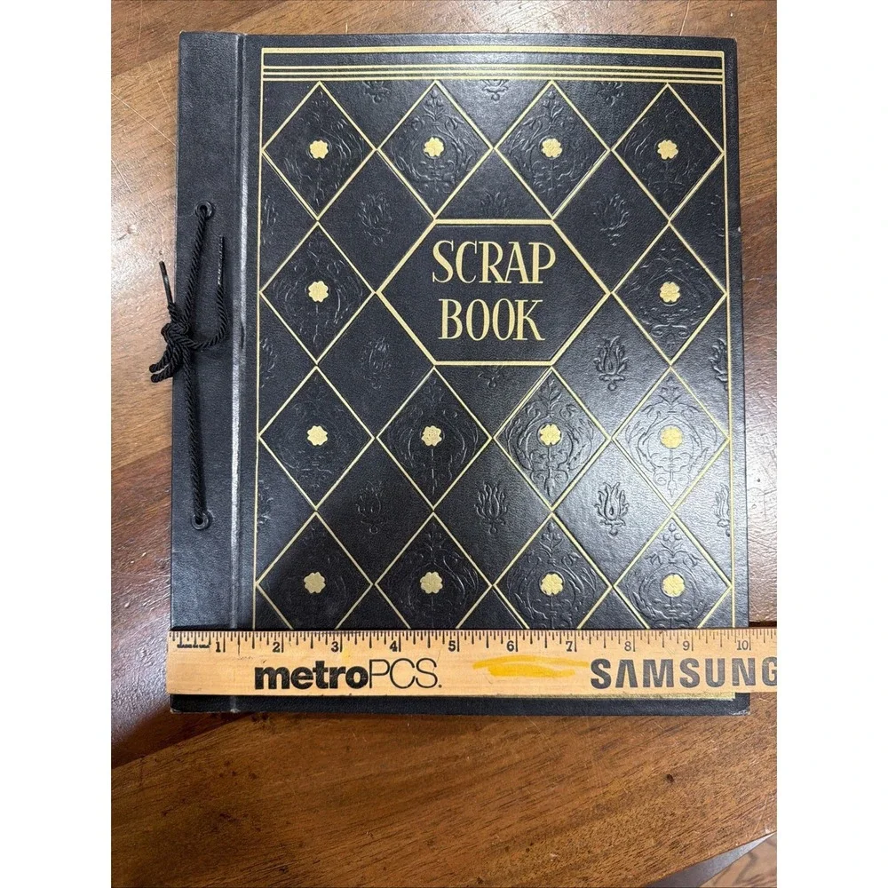 Vintage 1959 NEW 22 Page Scrapbook With Original Receipt